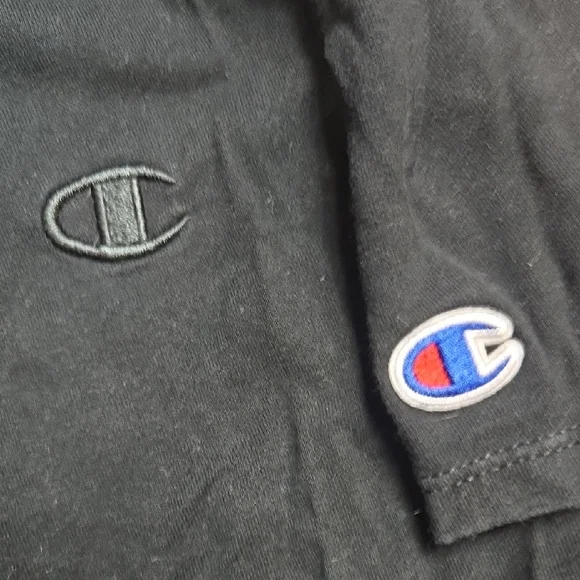 Champion Black Short Sleeve Logo Tee - Picture 3 of 3